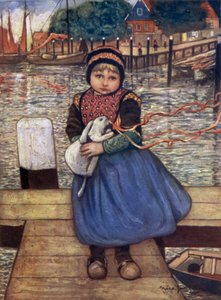 Une fille avec un lapin - Nico Jungman